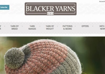 Magento eCommerce website for Blacker Yarns