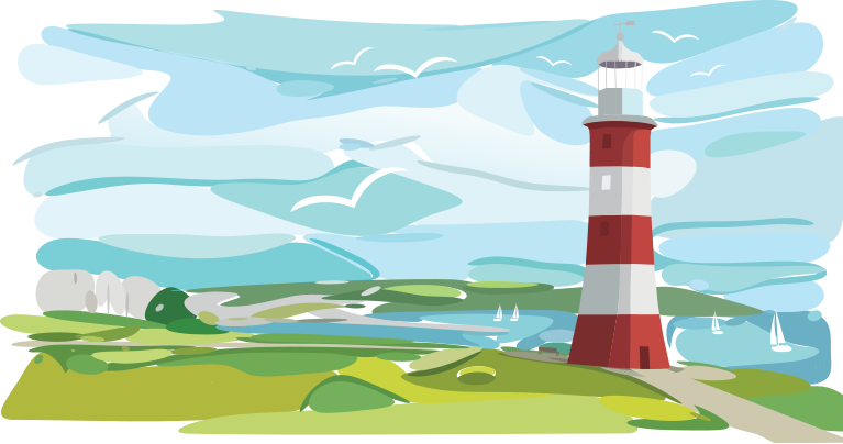 Plymouth Hoe illustration of Smeaton's Tower Plymouth Hoe illustration of Smeaton's Tower
